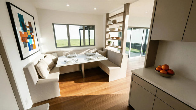 Temple Hill Addition - Kitchen Banquette (Concept)