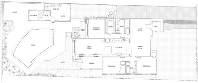 Shift House - Addition & ADU - Floor Plan
