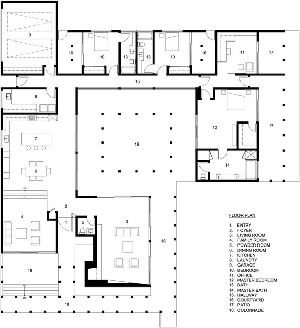 Courtyard House - Floor Plan