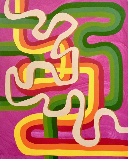 Untitled (3 Lines on Purple)