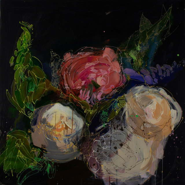 SOLD Drew Klassen - Flower piece after Clara Peeters