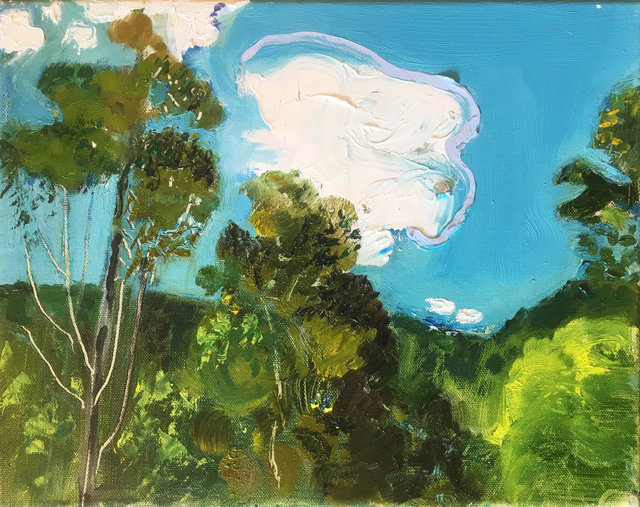Adirondack Series: One and a Half Clouds in Turquoise Sky