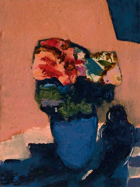 Jennifer Hornyak - Striped Quilt with Flowers