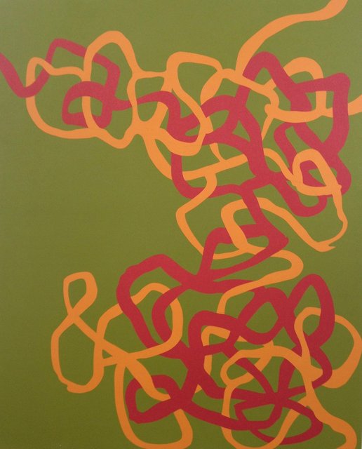 Untitled (lines on green)
