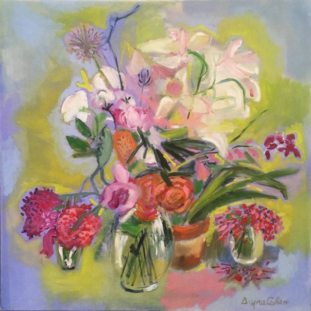 Bouquet with Orchid and Ceramic Pot