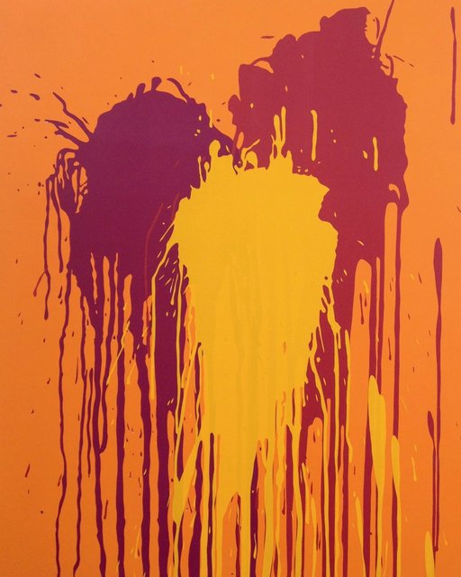 Untitled (Splash on Orange)