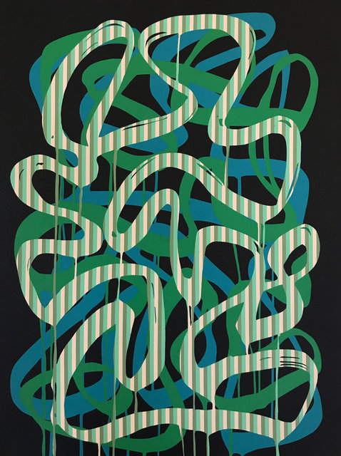 Ligne de lignes verte