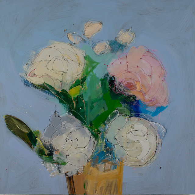 Drew Klassen - Flower piece in light blue
