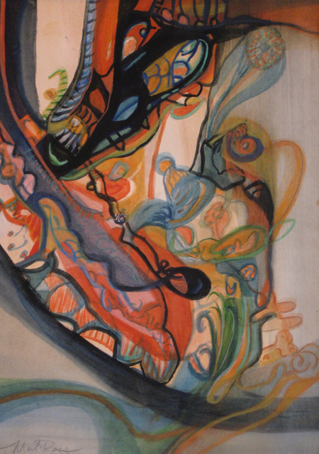 Cave Paintings, Mixed Media on Paper, 14"x10"