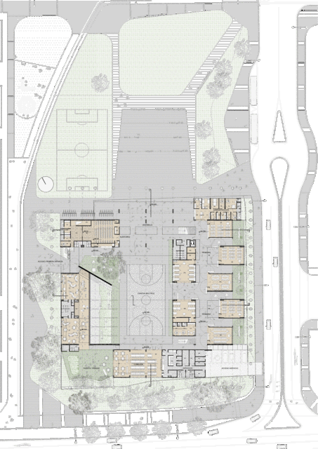 Primer piso parque y colegio / First floor park and school