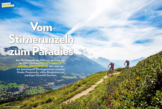 Mountainbike Lenzerheide, Schweizer Illustrierte, Juni 2017