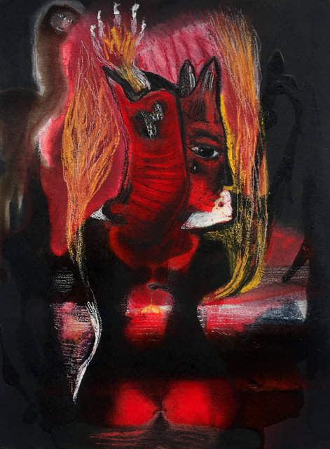 “Untitled” Pencil, Ink & Pastel On Cotton Board I 22 x 16cm I 2020