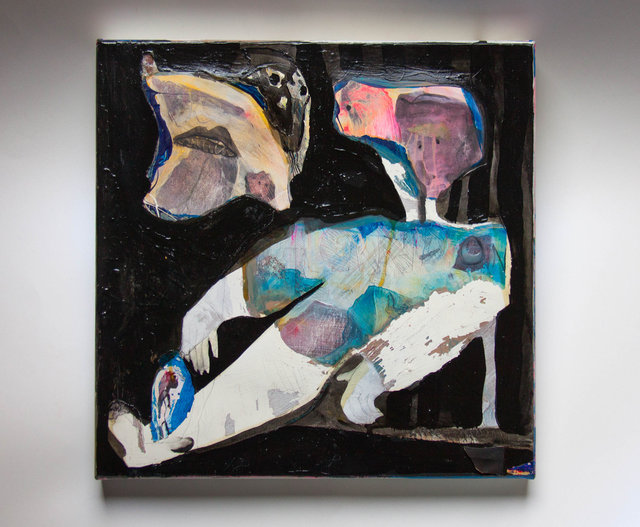 30. "Der dritte Weltkrieg” I Mixed media on Linen I 35 x 35 cm I 2018
