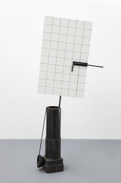 Lipstick Dilemma II, 2018-2019. Iron, wood, melamine. 20 x 66 x 161 cm