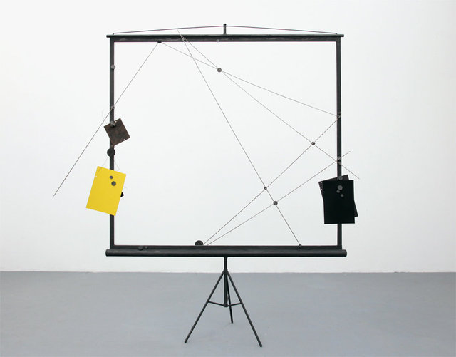 Lost Dimension, 2019 Iron, magnetic sheets, magnets. 45 x 205 x 215 cm