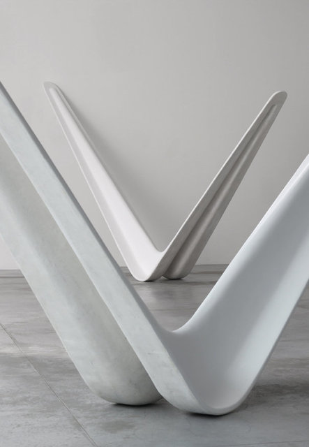Checked I & II, 2014. Iron, fiberglass, resin. N° I: 400 x 340 x 60 cm. N°II: 340 x 209 x 51cm