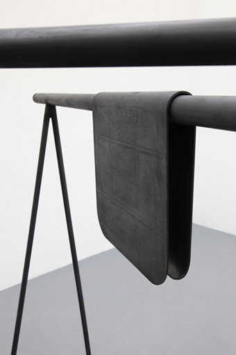 The Leadership Challenge, 2017-2019, detail. Patinated iron, book. 160 x 250 x 340 cm
