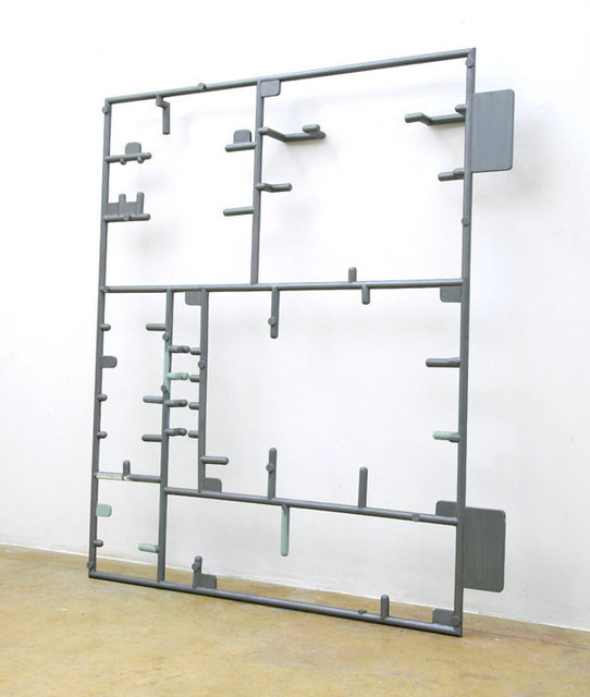 Greenish grey leftover, 2006, 185 x 166 x 15 cm