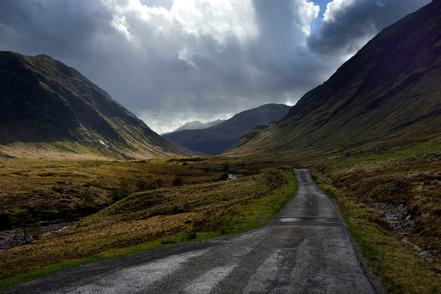 La vallée de Glen Etive, Highlands