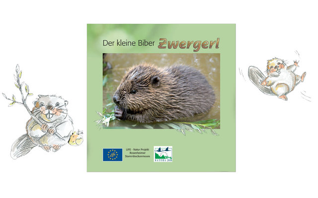 Biber, Biberfamilie, Der kleine Biber Zwergerl, wildlebend, freie Natur, Buch, Büchlein, Geschichte