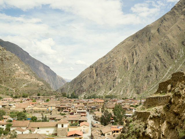 view from the temple of ollantaytambo