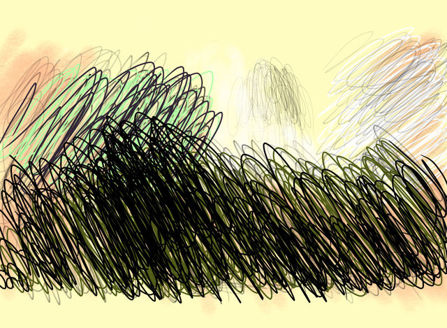 Landscape written with many words.