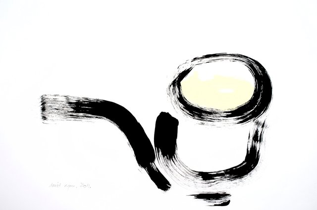 Tea Bowl with Fresh Tea and Flying White Shadow.