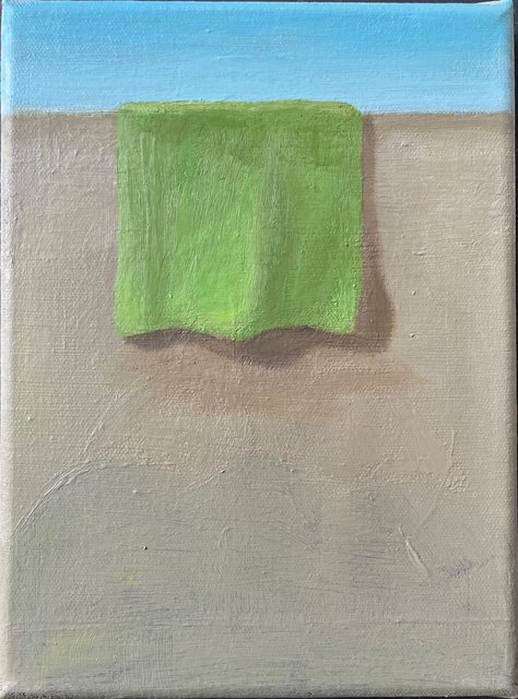 Jans Muskee, groene doek / green cloth, 2024