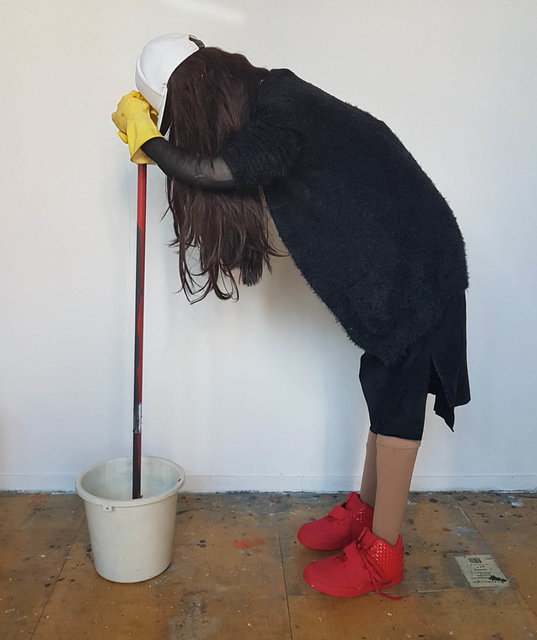 Kevin Power, Untitled (Office cleaner - Milan-Amsterdam), 2018
