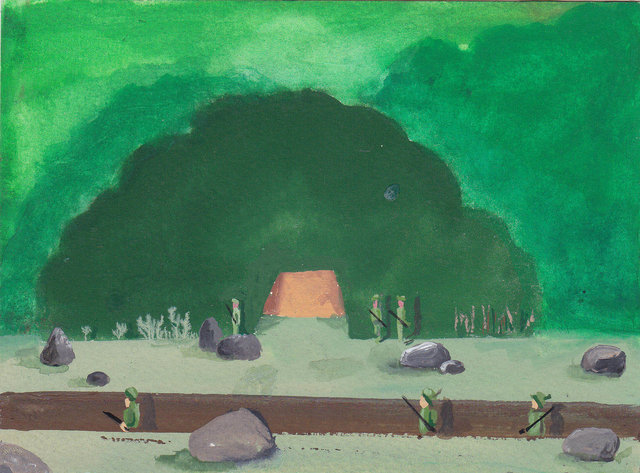 nassenstein into the woods 2016 gouache op papier 10 x 15 cm.jpg