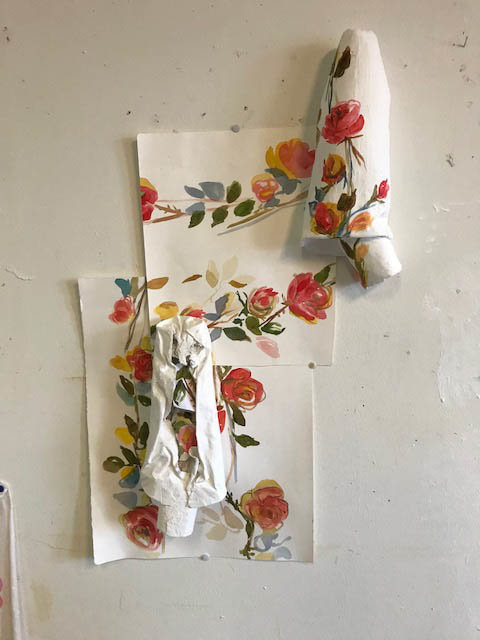 Juul van den Heuvel, Evening dress with roses deconstructed, 2018