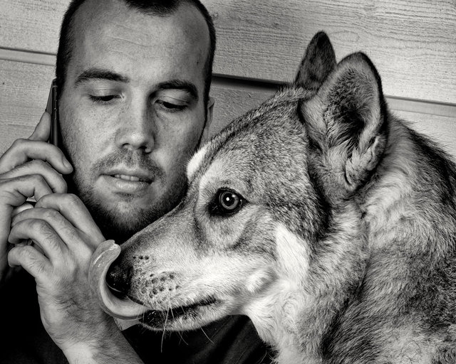 Peter de Dijker met Kenai.