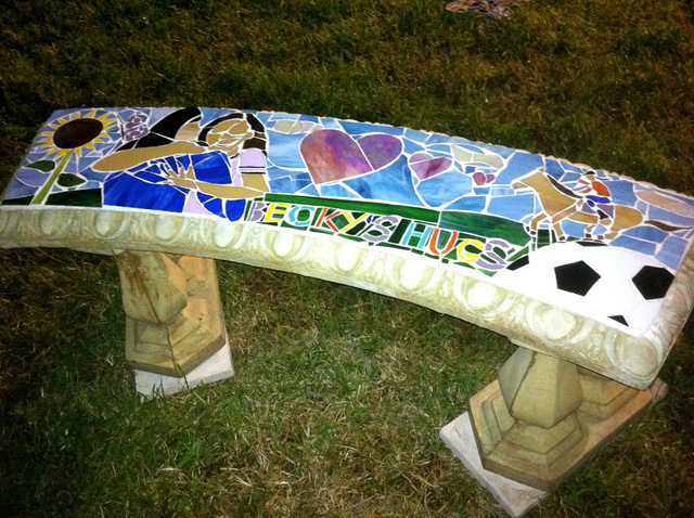 Memorial mosaic bench 2011