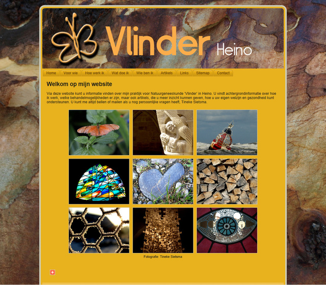 Webdesign for Vlinder Heino