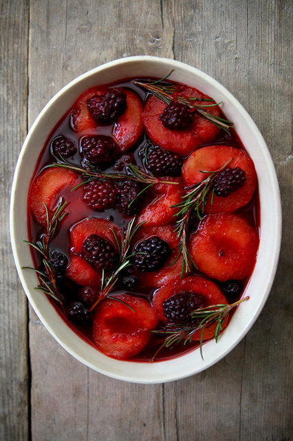 Rosemary, Plum and Blackberries