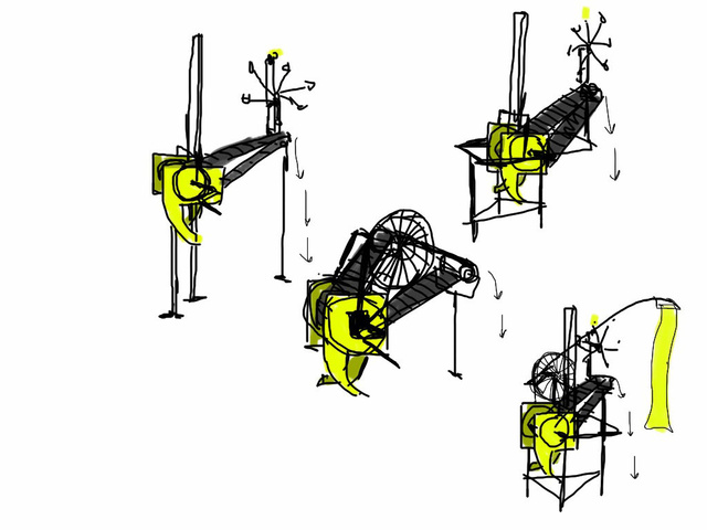 The Apostrophe Giving Machine concept drawings