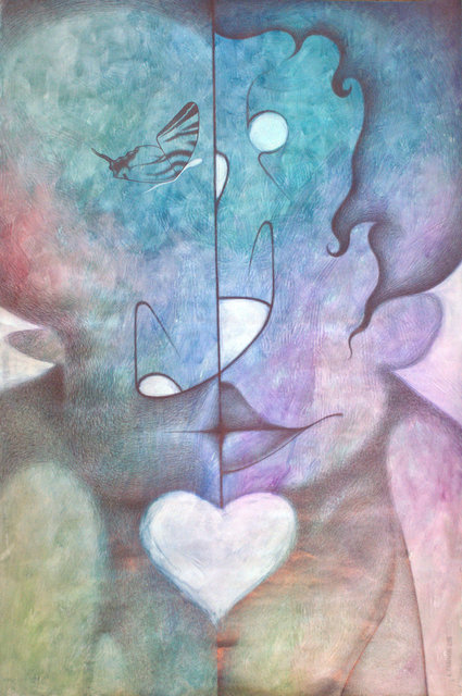 Pocałunek5 tech. mieszana papier 50x70 2015