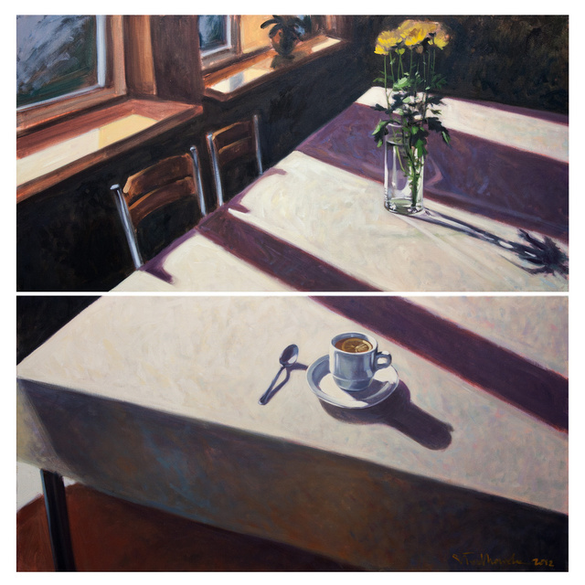 Still Life, dyptyk 2x100x50 olej płótno 2012