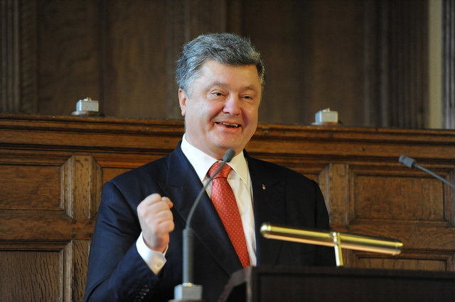President Petro Poroshenko of Ukraine, Leiden november 27, 2015