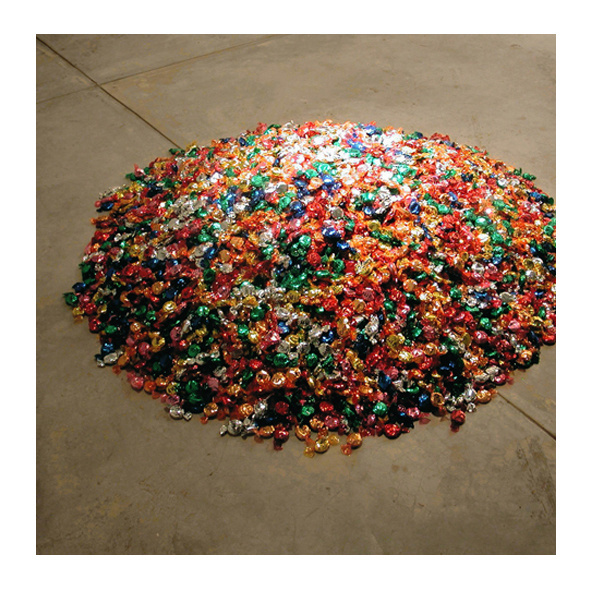 8741 pieces of candy taken from the Untitled (Portrait of Ross in L.A.) 1996