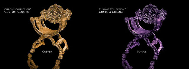 Lion Chair - Copper & Purple
