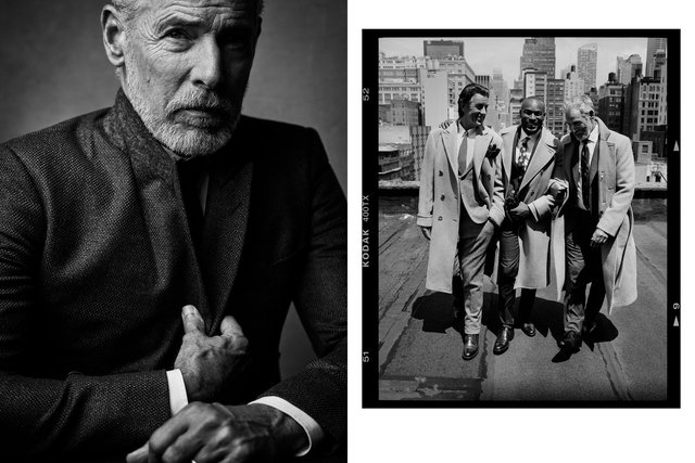Esquire. Tyson Beckford, Tim Easton and Bruce Whulse. November, 2018.