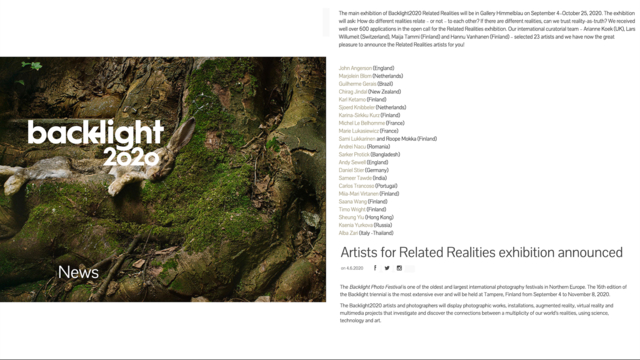 Selected for the BACKLIGHT PHOTOGRAPHY TRIENNIAL 2020.