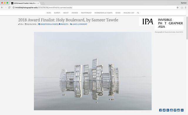 INVISIBLE PHOTOGRAPHY ASIA AWARDS 2018 FINALIST