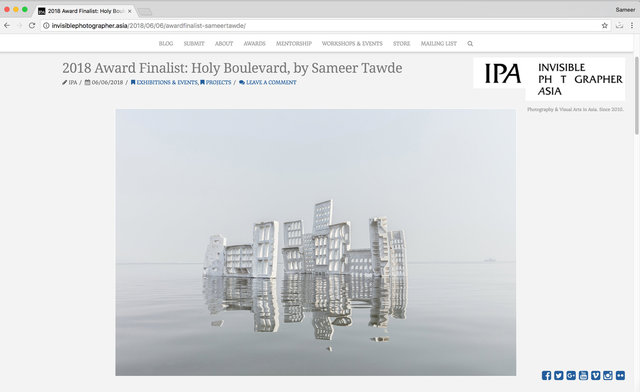 INVISIBLE PHOTOGRAPHY ASIA AWARDS 2018 FINALIST 