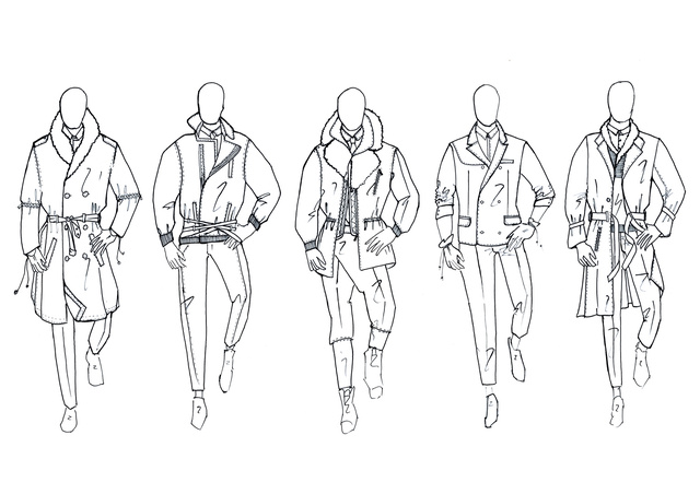 Detailed garment sketch