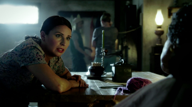 Beth talks with Nurse Flossie