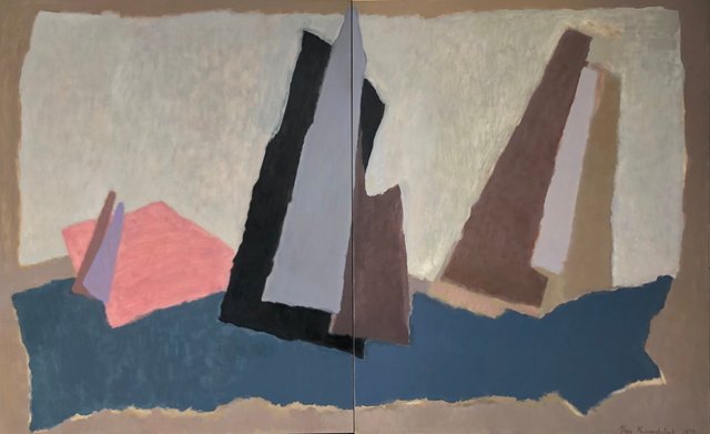 'Regatta. Silhouette II' diptych