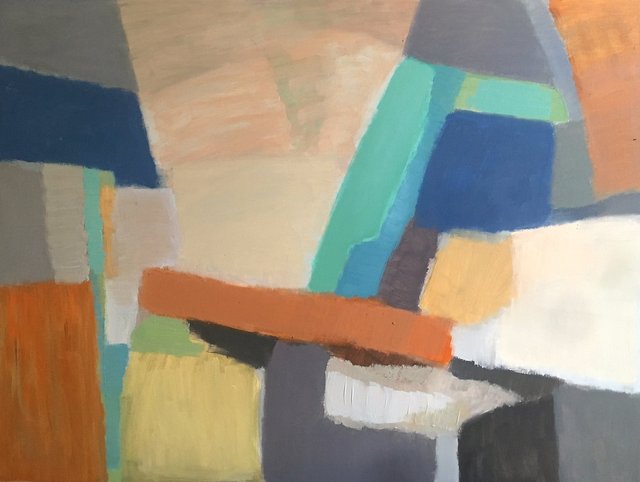 'Composition. Grey' 76x101cm oil on canvas 2018