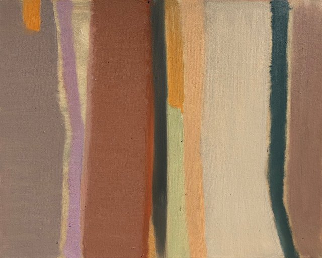 'Verticals I' 40x50cm oil on canvas 2018